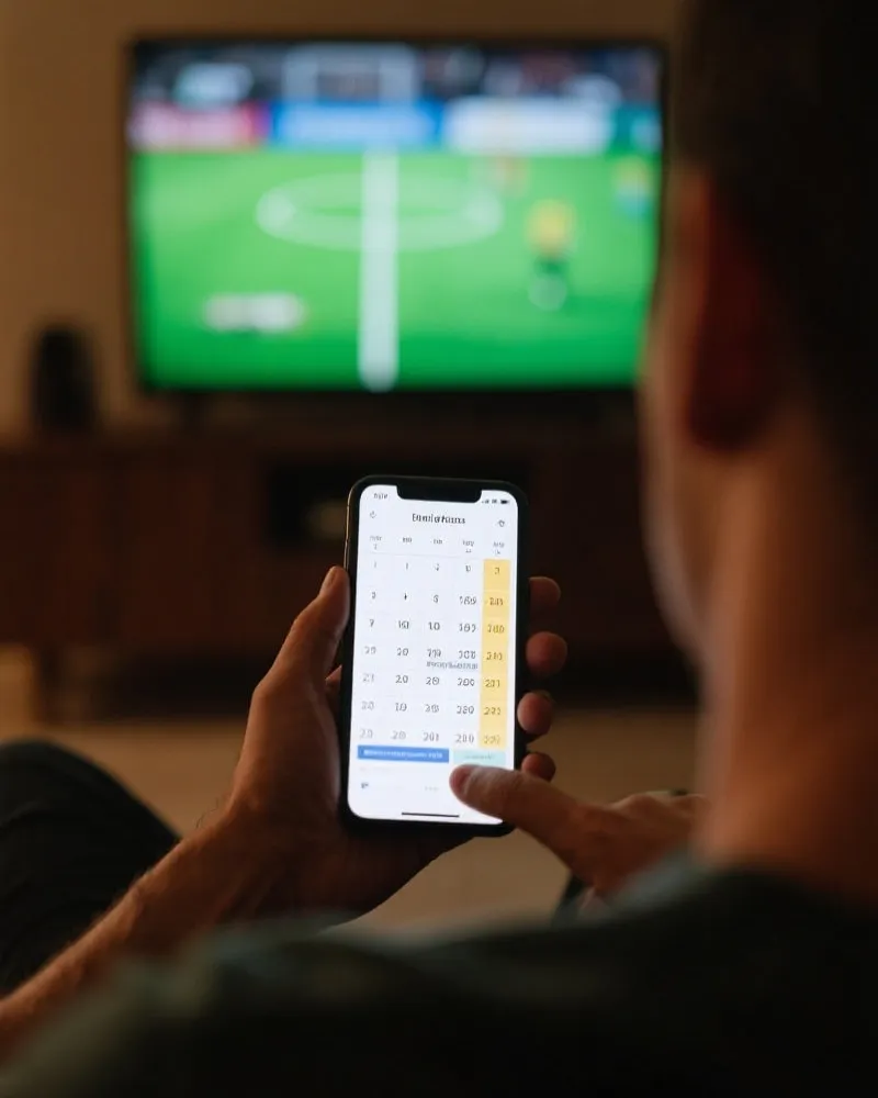 使用手机查看赛事日程